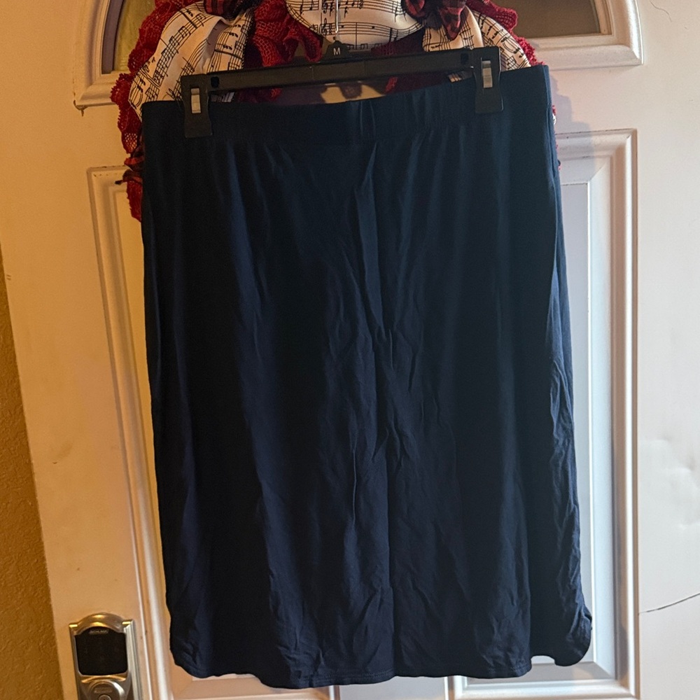 Navy Blue Athletic Skirt with Leggings